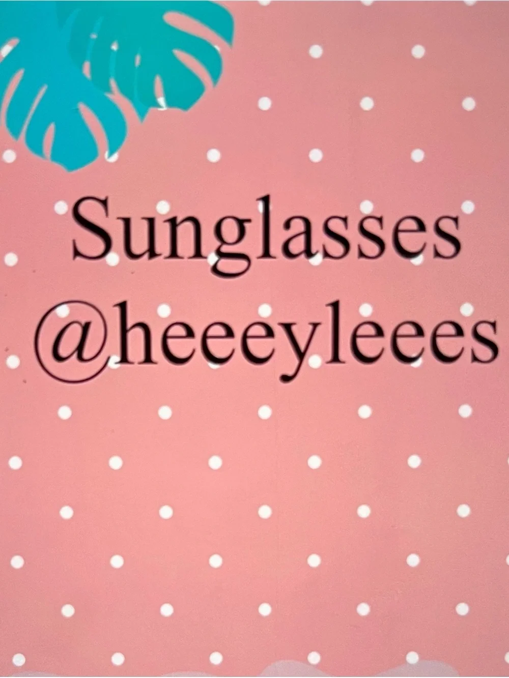 Polka Dot Pink Sunglasses Graphic